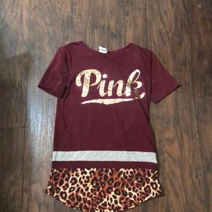 Maroon short sleeve shirt
